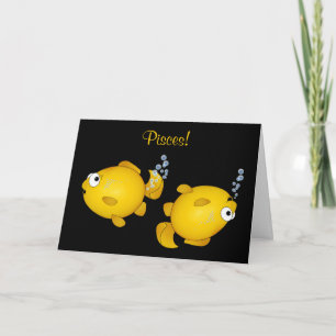 Poissons joyeuse carte de dessin d'anniversaire