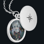 "Poissons Les Yeux Globuleux" Locket<br><div class="desc">Part of my "Poissons Volants" series ("Flying Fish)" - combining my love with sea creatures and Rococo era portraiture - " Les Yeux Globuleux" (the pop eyed fish known in English as the Black Moor goldfish) is a stunning baroque portrait of a lady in a beautiful dress standing in a...</div>