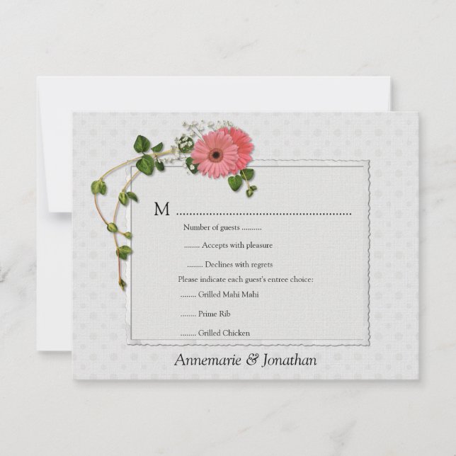 Poissons rose Gerber RSVP (Devant)