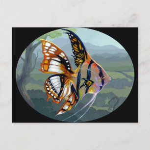 "Poissons Volants : Étude I" Postcard