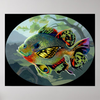 Poissons Volants:  Etude II ART PRINT flying fish