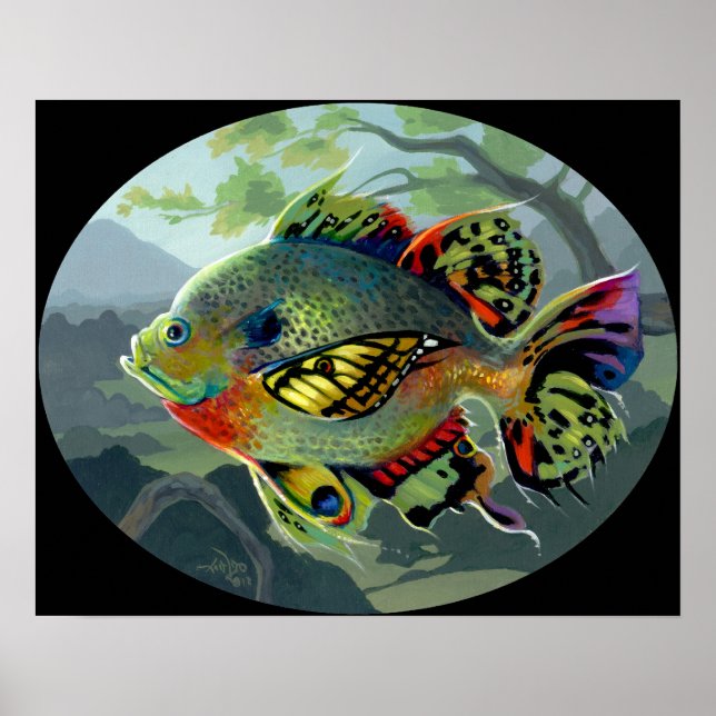 Poissons Volants:  Etude II ART PRINT flying fish (Front)