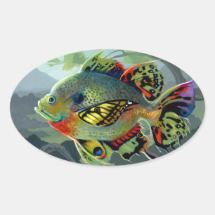 "Poissons Volants : Étude II" Sticker