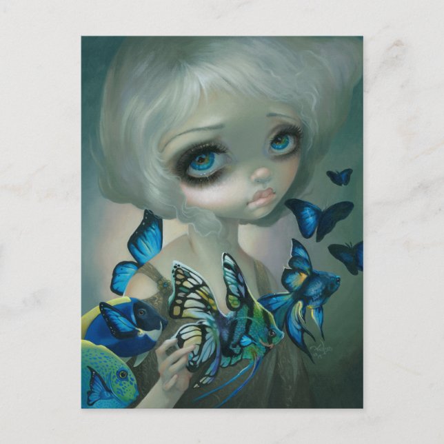 "Poissons Volants :  Les Poissons Bleus" Carte pos (Devant)