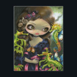 "Poissons Volants: L'Hippocampe" Postcard<br><div class="desc">Part of my "Poissons Volants" series ("Flying Fish)" - combining my love with sea creatures and Rococo era portraiture - "L'Hippocampe" (the seahorse) was such a fun painting to do! In addition to the prismatic sehorse, there are some leafy sea dragons too! Seahorses and Seadragons are two of the most...</div>