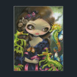 "Poissons Volants: L'Hippocampe" Postcard<br><div class="desc">Part of my "Poissons Volants" series ("Flying Fish)" - combining my love with sea creatures and Rococo era portraiture - "L'Hippocampe" (the seahorse) was such a fun painting to do! In addition to the prismatic sehorse, there are some leafy sea dragons too! Seahorses and Seadragons are two of the most...</div>