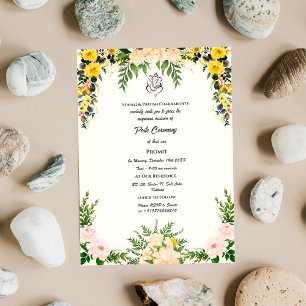 Poite Janeu Upanayanam Hindu Holy Thread Floral Invitation