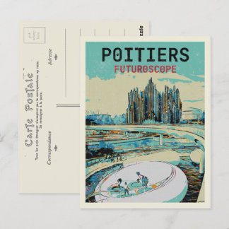 Poitiers France view of futuroscope theme park Pos Postcard
