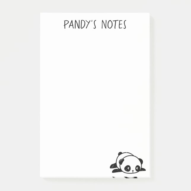 Poitrine de Panda Lazy Post-it® Notes 4 x 6 (Devant)