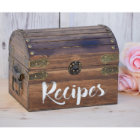 Poitrine de recette en bois rustique personnalisée