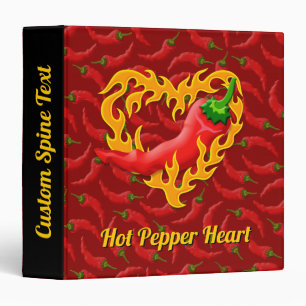Poivre Chili avec Flame Heart 3 Classeur en anneau