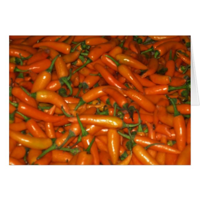 Poivrons de piment oranges chauds impertinents (Devant Horizontal)