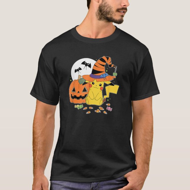 Pok mon Witch Pikachu With Candy T-Shirt (Front)