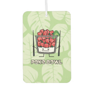 Poke bowl Hawaii raw fish salad chopsticks aku Air Freshener