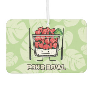 Poke bowl Hawaii raw fish salad chopsticks aku Air Freshener