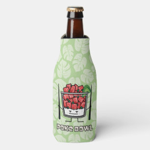 Poke bowl Hawaii raw fish salad chopsticks aku Bottle Cooler