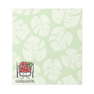 Poke bowl Hawaii raw fish salad chopsticks aku Notepad