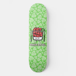 Poke bowl Hawaii raw fish salad chopsticks aku Skateboard