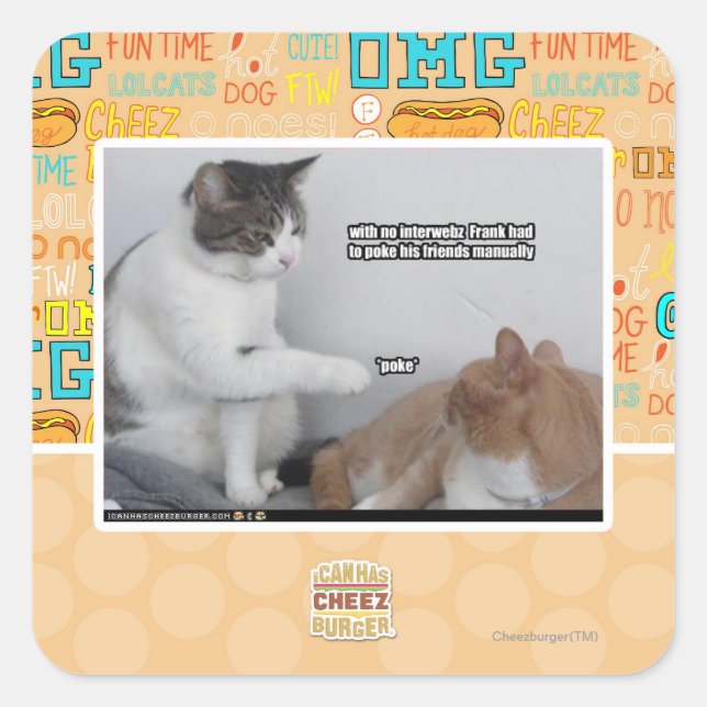 Poke. Square Sticker (Front)