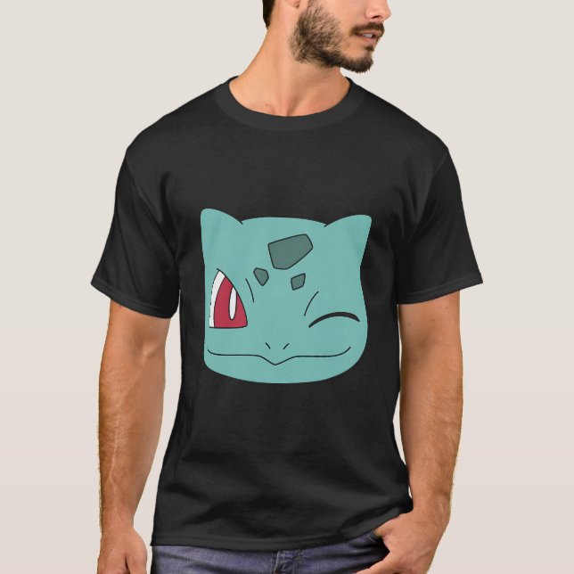 Pokémon Bulbasaur Big Face Wink T-Shirt (Front)