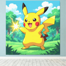 Pokémon et ses fidèles amis impression sur toile