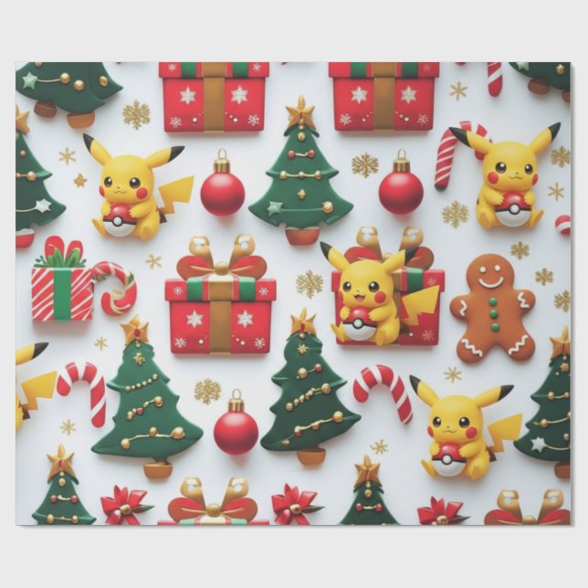 Pokémon gift wrapping paper (Flat)