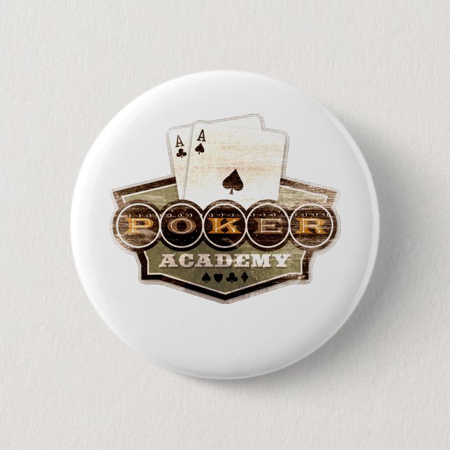 Poker Academy 2 Inch Round Button (Front)
