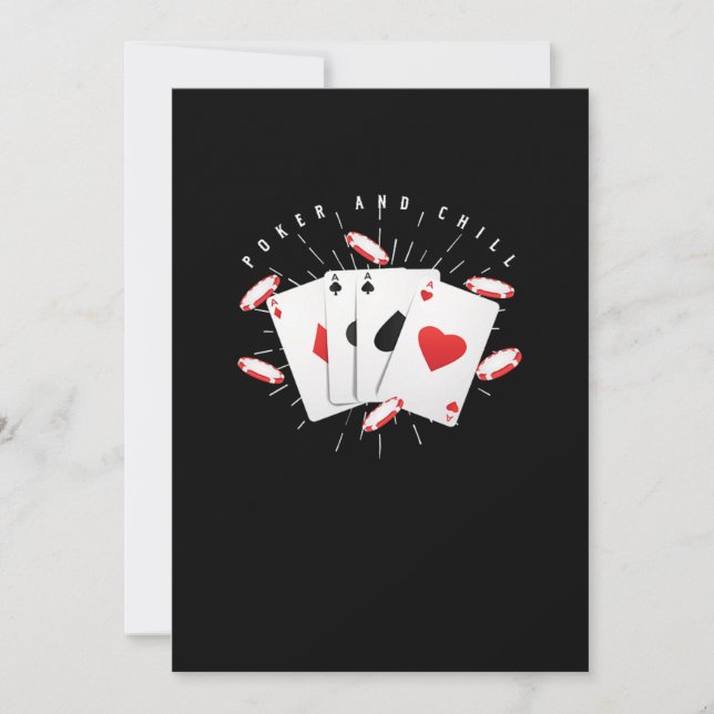 Poker And Chill Playing Cards Casino Gambling Gift (Front)