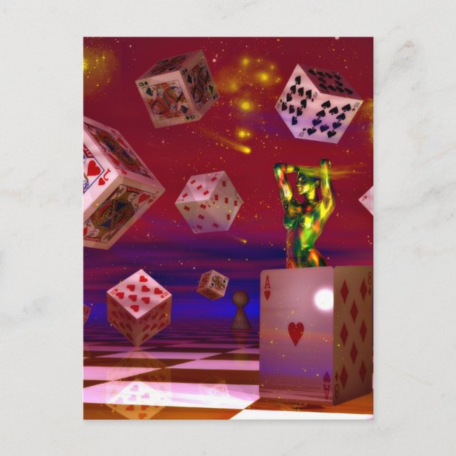 Poker art postcard (Front)