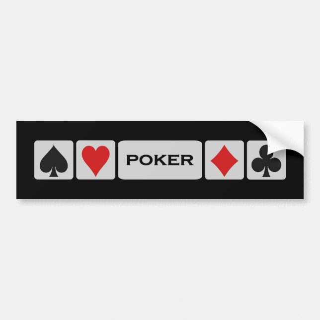 Poker bumpersticker bumper sticker (Front)
