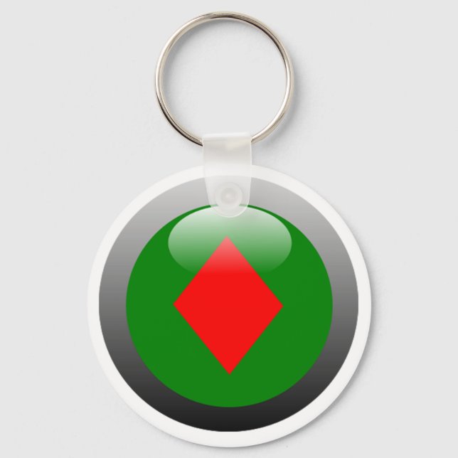 Poker Button - Diamond Keychain (Front)