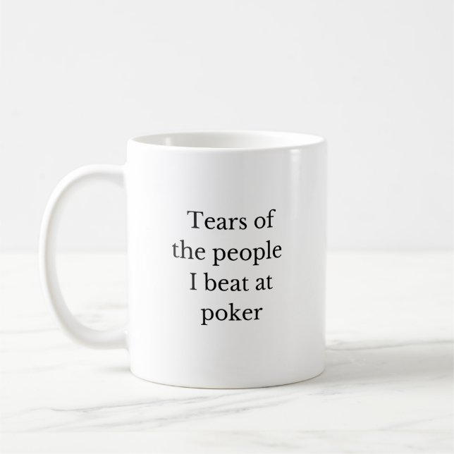 poker card club card night casino texas hold em coffee mug (Left)