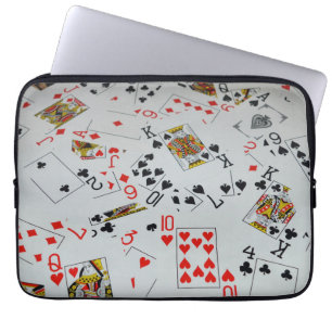 Poker Card Deck Scattered, Laptop Sleeve