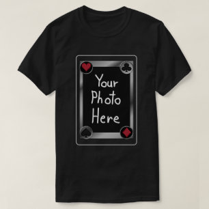 Poker Card Photo Black T-Shirt