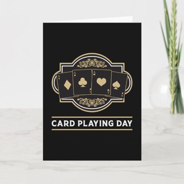 Poker Card Playing Day Cards Casino Ace Game Gift (Front)