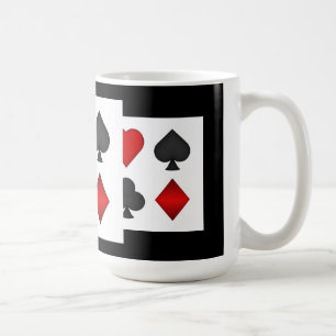 Poker Card Suits: Coffee Mug: Black Jack Mug
