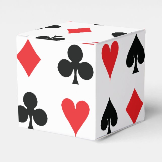 Poker Card Suits Favor Box (Front Side)