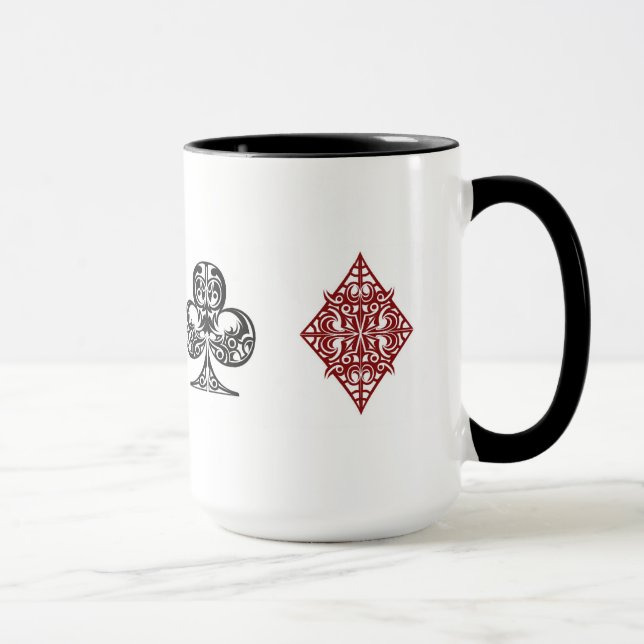 Poker card suits mug (Right)