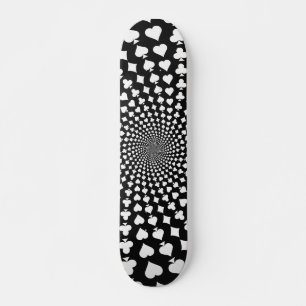 Poker Card Suits Spiral: Skateboard