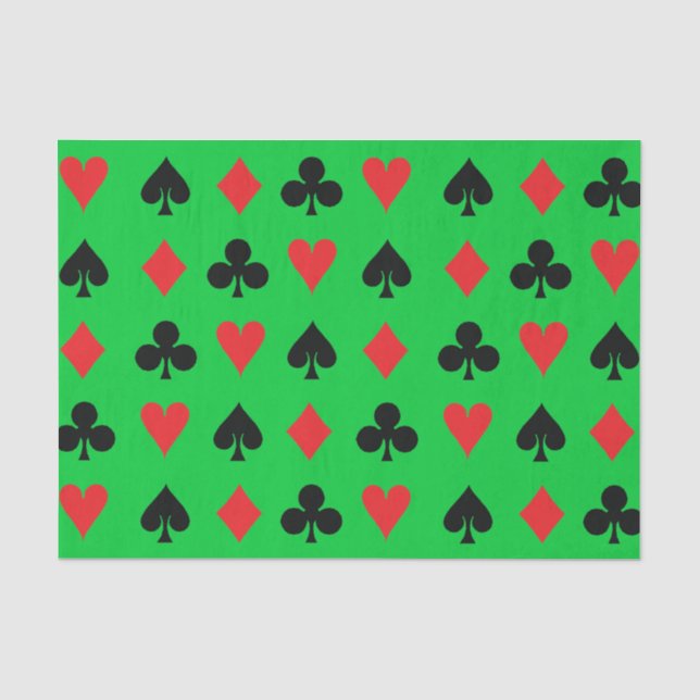 Poker Card Suits Tissue Paper (Front)