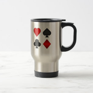 Poker Card Suits: Travel Mug: Black Jack Mug