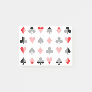 Poker Card Suits with Middle Fade Post-it Notes