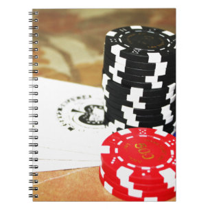 Poker Cards Aces Chips Gambling Casino Win Game Notebook