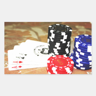 Poker Cards Aces Chips Gambling Casino Win Game Sticker