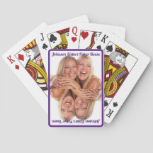 Poker Cards - Customizable - Mirrored Photo + Text