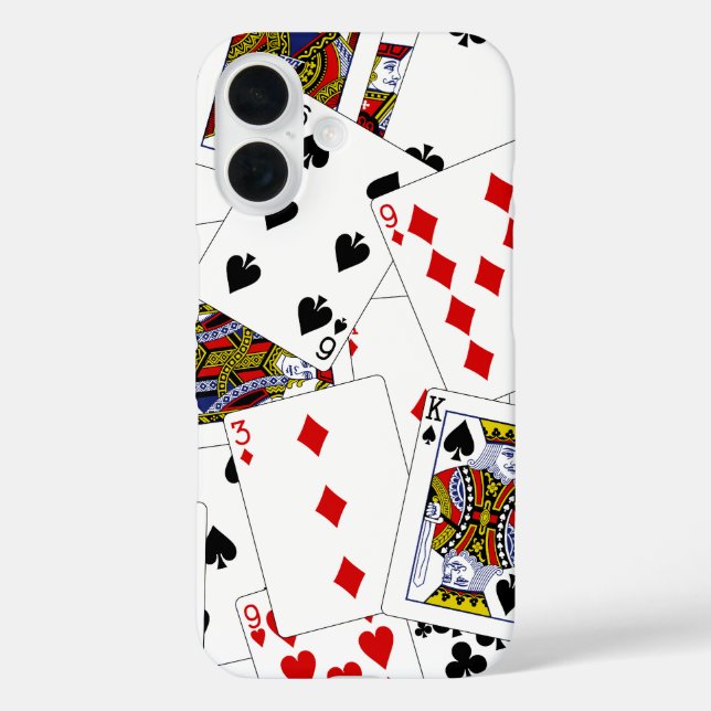 Poker Cards iPhon 16 Case (Back)