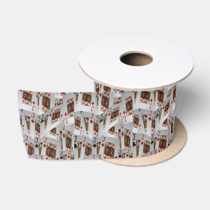 Poker Cards Jacks Layered, Satin Ribbon