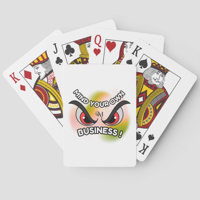 Poker Cards : Mind Your Own (white) (Back)
