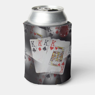 Poker Cards Quad Kings Pattern, Can Cooler