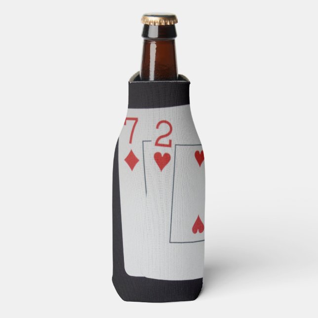 Poker Cards Seven And Two, Bottle Cooler (Bottle Front)